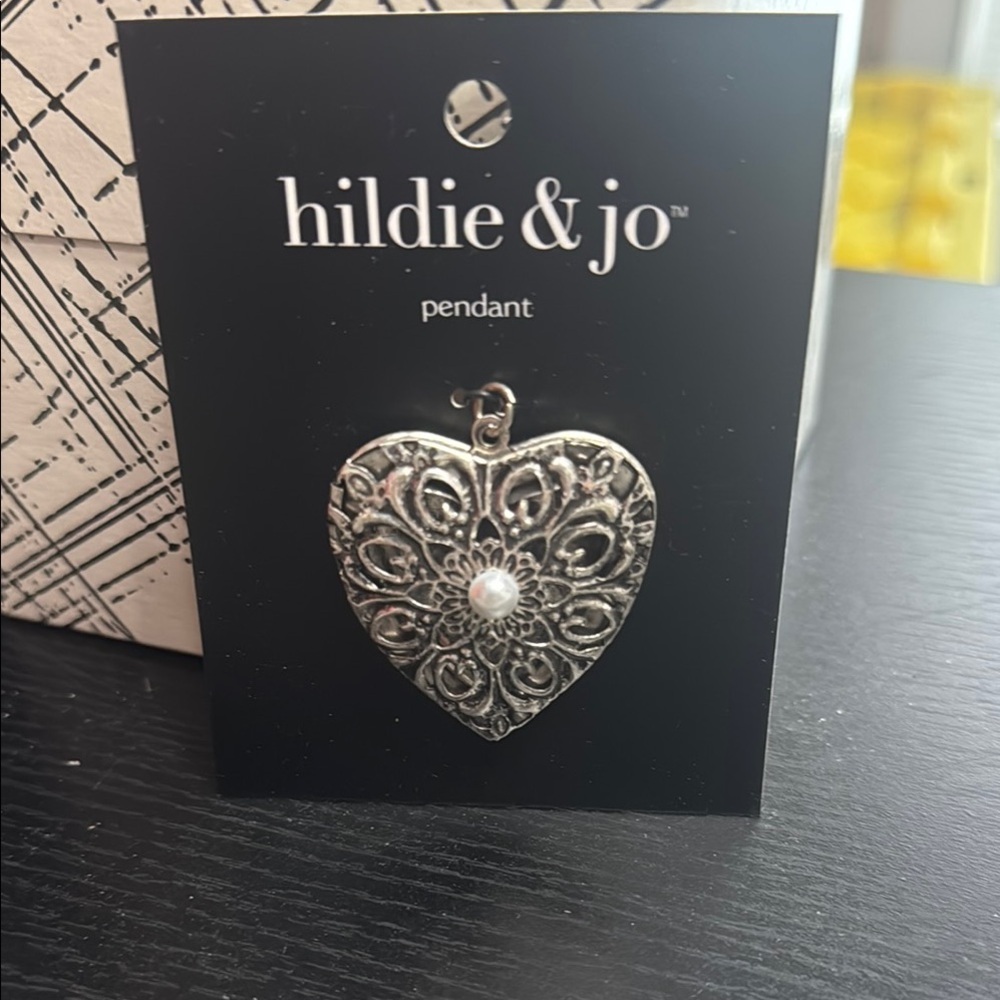 Hildie & Jo Silver Heart Pendant Necklace For Crafting Hobby